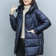 thumbnail image 7 of HTNBO Women Long Quilted Coat Winter Hooded Long Sleeve Puffer Padded Jackets Zip-up Warm Thicken Outerwear Pockets, 7 of 7