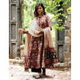 thumbnail image 5 of Nermosa Women Printed Anarkali Kurta and Pant Set with Dupatta - Indian Ethnic Traditional Wear Anarkali Kurta Set, 5 of 7