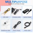 thumbnail image 4 of 120x Multi-Sizes Black Reusable Cable Ties, Adjustable Releasable Hook and Loop Cable Straps 3 Sizes for PC Cable Management, Organizing Cord Wraps, TV, Desk, 4 of 7