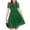 Dark Green, variant on Arshiner Girls Dress Contrast Mesh Puffy Short Sleeve A Line Casual Party Dress