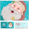 thumbnail image 4 of Paquete de 8 tarjetas de Navidad con sobre en blanco, bricolaje 5D, tarjetas de pintura de diamantes, Navidad, diamantes de imitación, pintura de diamantes, tarjeta de regalo, tarjeta de felicitación, postal brillar Electrónica, 4 of 4