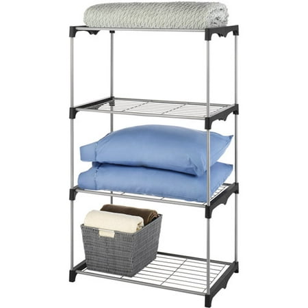 Whitmor 4-Tier Closet Shelves, Silver