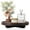Dark Brown, variant on Round Decorative Tray Wood Bathroom Counter Organizer Farmhouse Kitchen Decor Wooden Riser for Soap Dish, Perfume, Candle, Sponge, 8" - Black