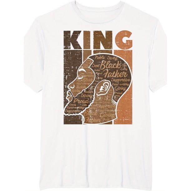 Black History King Father Melanin African American Dad Men's T-shirt