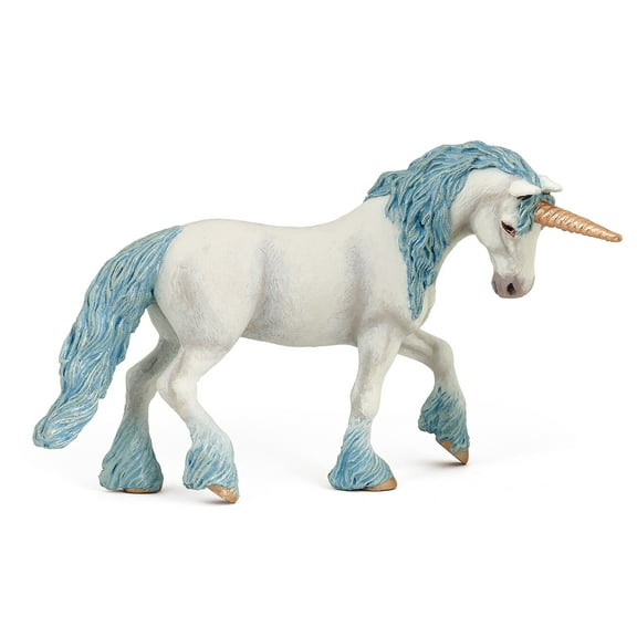 Papo Magic Unicorn with Blue Toy Figure