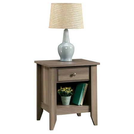 UPC 042666007412 product image for Sauder Shoal Creek Nightstand with Drawer & Storage Shelf, Diamond Ash Finish | upcitemdb.com