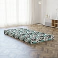 thumbnail image 3 of Floral Foldable Mattress, Exotic Hibiscus on Stripes, 74.8" x 39.4", Grey White Teal, by Ambesonne, 3 of 4
