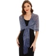 thumbnail image 4 of KUNINDOME Sparkling Metallic Shawl Model SW-01 for Evening Party/Wedding with Buckle Accessory, 4 of 5