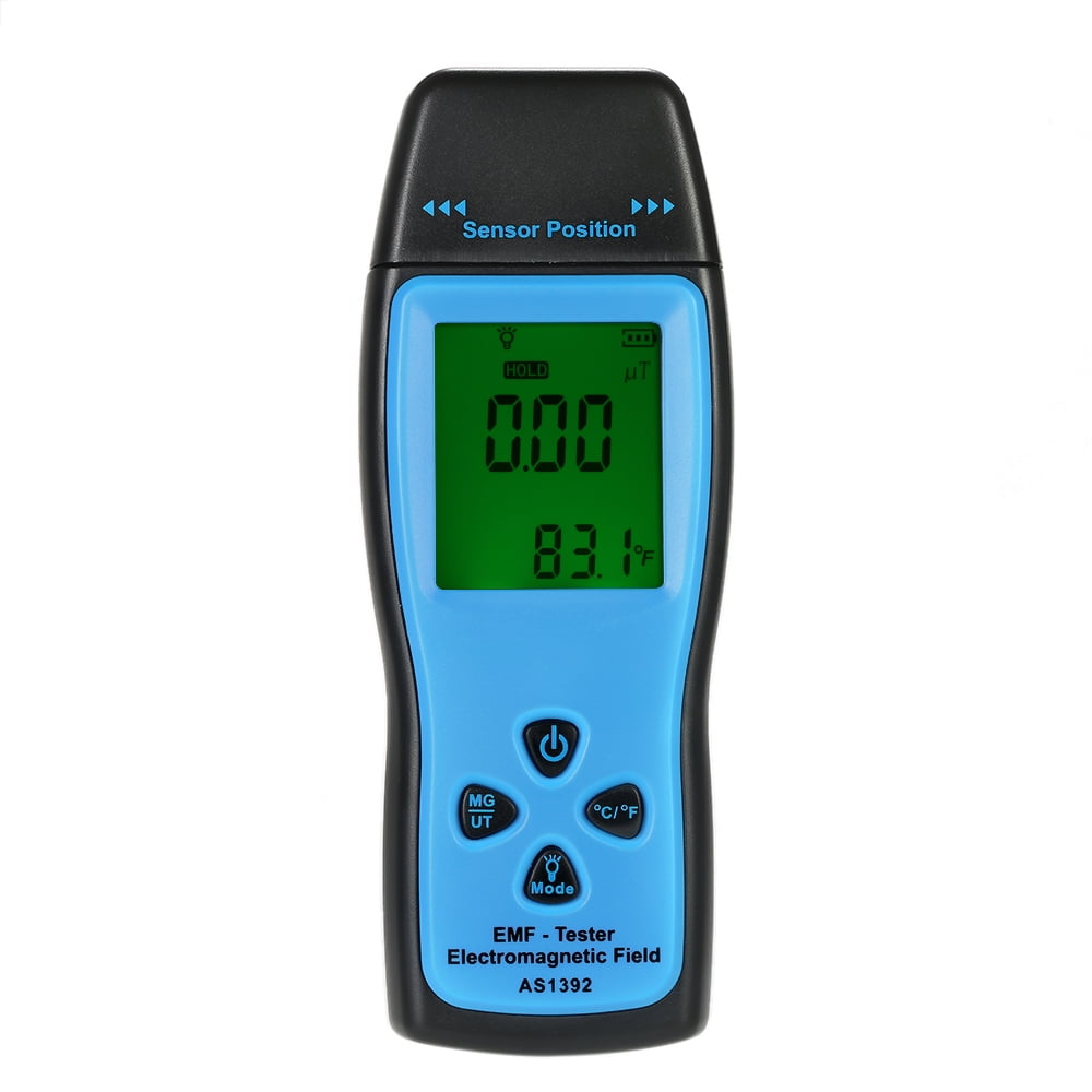 EMF Meter Meterk Magnetic Electromagnetic Field Radiation Meter Handheld Mini Digital LCD Temperature EMF Detector for Home Appliances