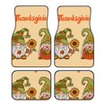 thumbnail image 1 of Disketp Gnomes Happy Thanksgiving for Crystal Velvet Car Mats Four-Piece Set,All-Season Automotive Protection, Vehicles, Cars, Trucks, and SUVs,Anti-Slip Design, 1 of 7