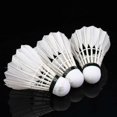thumbnail image 3 of Professional Grade Goose Feather Shuttlecocks for Badminton - 12 Pack Stable Flight Durable Foam Head, 3 of 4