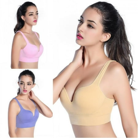 

S-XL Women Girl s Sports Bras Racerback Bra Seamless Wireless Underwear Bra Full Coverage Outdoor
