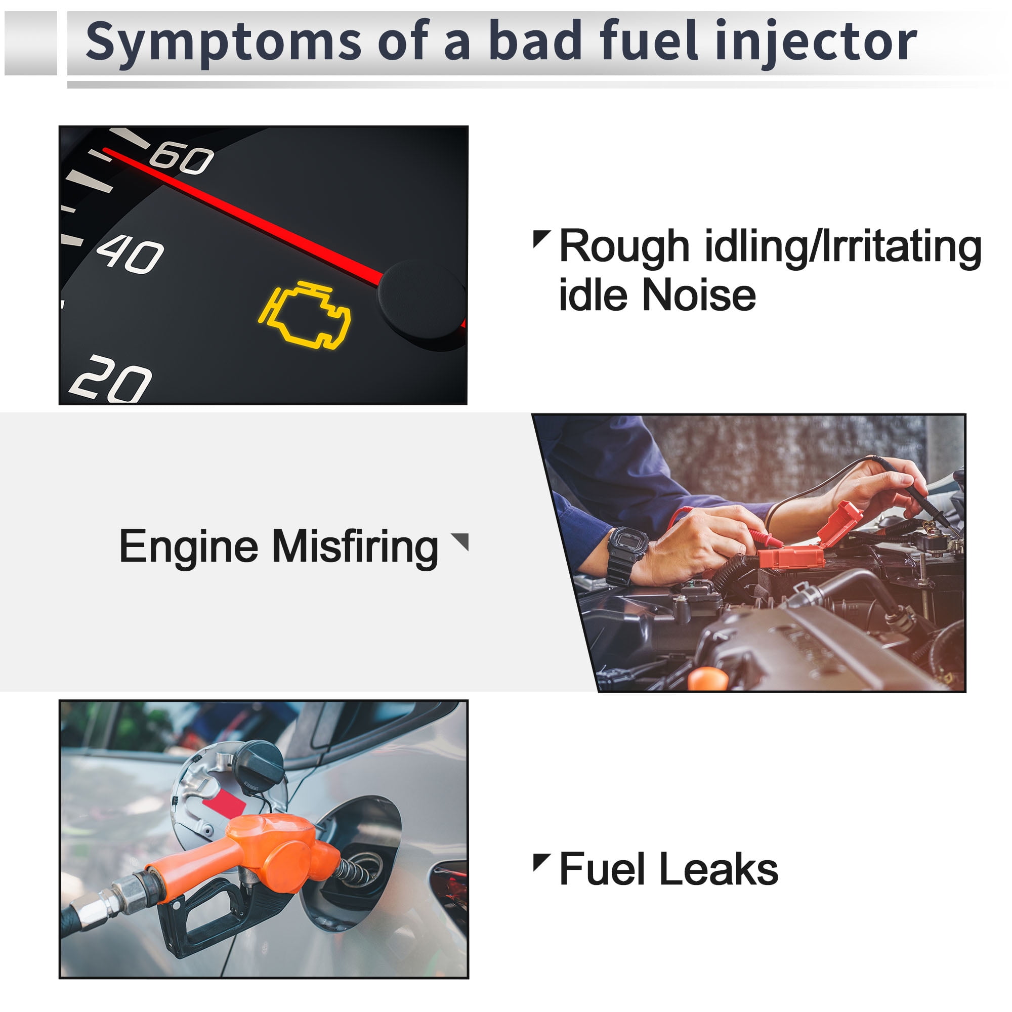Unique Bargains  1pcs Fuel Injector for Hyundai Tucson 1.6T 2016-2018 Flow Match Fuel Nozzle No.0261500331/35310-2B160
