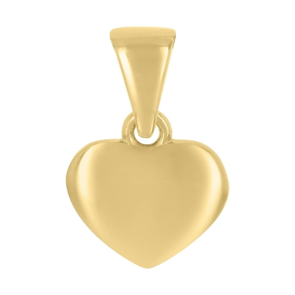 10kt Real Yellow Gold Womens Heart Charm Pendant