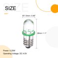 thumbnail image 2 of Uxcell 1.1"x0.46"E10 Screw Base LED Bulb Round Top Mini Spot Light Metal Green 10Pcs, 2 of 6