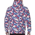 thumbnail image 7 of Lsque daisy Skull red flower Pattern Casual Men's Hoodie,Hooded Sweatshirt with Kangaroo Pocket,Pullover Hoodie-Large, 7 of 7