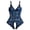 Blue, variant on High Waisted Ladies Panties qinhaie Women's Halter Deep V Lace Bodysuit, One Piece Outfit, Breathable Stretchy Underwear Wine Red Intimates