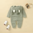 thumbnail image 2 of adviicd Shawl for Girls Boys Girls Solid Warm Knitted Sweater Baby Hooded Jumpsuit Romper Boys Cardigan, 2 of 5