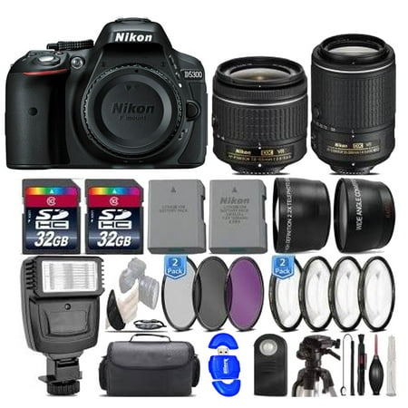Nikon D5300 DSLR Camera ||18-55mm AF-P Lens ||55-200mm VR II || Supreme (Nikon D5300 Best Price Australia)