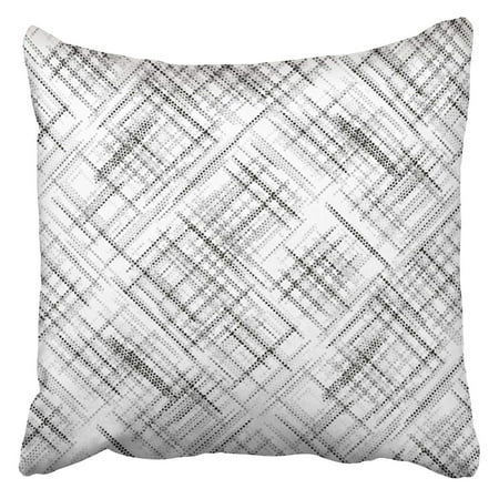 - CMFUN Brush Spotted Grunge Abstract Line Grid Halftone Effect Geometric Bathroom Bead Beauty Pillowcase Cushion Cover 18x18 inch