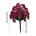 thumbnail image 5 of Uv Resistant Artificial Outdoor Flowers Purple Plastic Petunia Ground Plug, Outdoor Patio Decor Porch Arrangement, 5 of 7