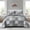 Black Grey, variant on Blue Boho King Size Bedspread Coverlet Set 3 Pieces Plaid Floral Quilt Set Patchwork Bedding Set 90"x104"