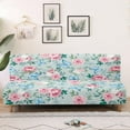 thumbnail image 3 of Yuyamidu Floral Futon Cover Armless Sofa Covers Soft Futon Covers Slipcover with Elastic Edge Waterproof Sofa Bed Slipcover Protector Gift for Holiday, 3 of 8