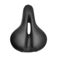 thumbnail image 2 of Asiento de bicicleta de cuero PU con almohadilla ergonómica para bicicleta de montaña Negro, 2 of 8