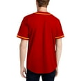 thumbnail image 2 of Men's Baseball Jersey Button Down Premium Hip Hop T Shirts Sports Uniform, 2 of 4