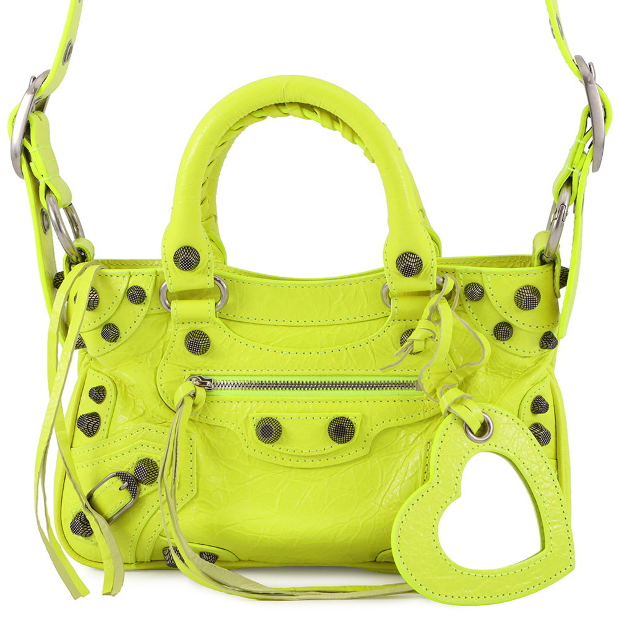 Pre-Owned Balenciaga Neo Cagoule Small Handbag in Arena Lambskin 
