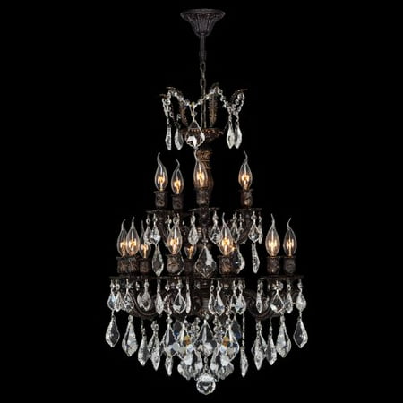 06 Flemish Finish - Worldwide Lighting W83325F21 Versailles 15-Light 2 Tier 21
