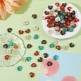 thumbnail image 4 of 120Pcs Acrylic Leaf Charms 6 Colors Frosted Maple Leaves Beads Golden Metal Enlaced Leaves Beads for Jewelry Necklace Bracelets Earrings Making DIY Crafts, 4 of 7