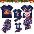 thumbnail image 2 of Navidad mujer mamá blusa estampada manga corta Tops + Pantalones Navidad familia conjunto de pijamas a juego Fridja nalpqowj26720, 2 of 9