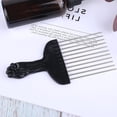 thumbnail image 4 of Estbridge 2 Piece Black Metal Hair Pick Professional Afro Comb Wide Tooth Afro Pick Smooth Hair Pick Comb Hair Styling Hairdressing Tool for Detangling and Styling Hair, 4 of 7
