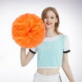 thumbnail image 1 of Boreal Craft 2PCS Cheerleaders Handheld Color Flower Sports Activities Performance Cheering Supplies Round High Density Color Strip Lightweight Double Finger Ring Buckle Design Off Tie Event Dresses, 1 of 3
