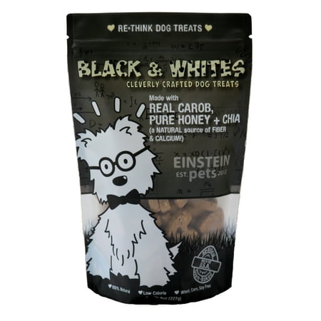 UPC: 0853309004206 | Einstein Pets Black & White Real Carob Honey and Chia Cleverly Crafted All Natural Dog Treats 8 Oz Bag