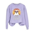 thumbnail image 2 of Ailaofu Halloween Sweatshirt for Women Funny Ghost Graphic Shirt Spooky Season Long Sleeve Tops, 2 of 4