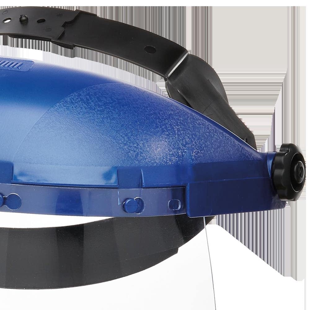 Sellstrom Face Shield - 390 Series - 8" x 12" x .040" Window - Clear - Ratcheting Headgear - Single Crown