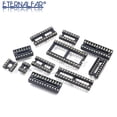 thumbnail image 2 of Zócalos de CI DIP8 DIP14 DIP16 DIP18 DIP20 DIP28 DIP40 Pines Orificio redondo 2,54 Conector de PCB Zócalo DIP 6 8 14 16 18 20 28 32 40 pines, 2 of 5