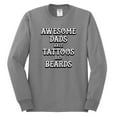 thumbnail image 2 of Wild Bobby, Awesome Dads Tattoos and Beards, Father's Day, Men Long Sleeve Shirt, Heather Grey, Medium, 2 of 3
