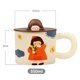 thumbnail image 2 of Taza de cerámica con tapa para niña bonita de 350ml, taza de agua para pareja, taza de desayuno para el hogar, taza de café, 2 of 5