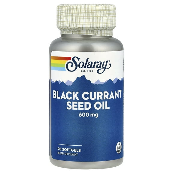 Solaray Black Currant Seed Oil 600 mg | Gamma Linolenic Acid (GLA) | Healthy Skin, Hair, Joints, Vascular & Immune Function Support | 90 Softgels