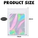 thumbnail image 5 of Paquete de 100 bolsas holográficas con degradado, bolsas resellables de Mylar con cierre de cremallera, bolsas de embalaje con ventana transparente, bolsas de plástico a prueba de olores para, 5 of 5