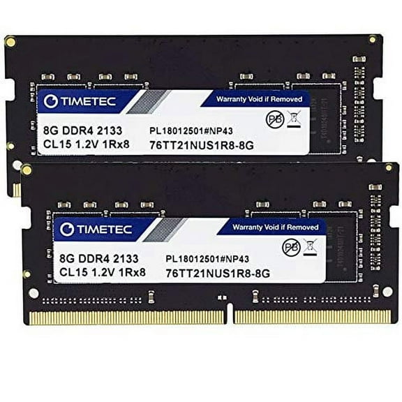 Timetec 16GB Kit (2x8GB) DDR4 Laptop RAM Memory, 2133MHz PC4-17000, SODIMM 260-Pin, Non-ECC Unbuffered, 1.2V CL15, Single Rank 1Rx8