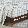 thumbnail image 5 of Superior Plaid Flannel Cotton Sheet Set, King, Charcoal, 5 of 14
