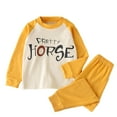 thumbnail image 1 of Pyjamas pour Fillettes Assortis Doux et Chauds à Manches Longues pour Dormir Jaune 6-7 Ans, 1 of 3