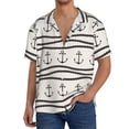 thumbnail image 3 of Haiem Anchors and Ropes Men's Casual Shirts Short Sleeve Button Down Shirts Fashion Textured Summer Beach Shirt-Medium, 3 of 7