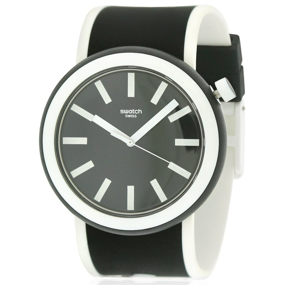Swatch - Swatch New POP Poplooking Black Dial Silicone Strap Unisex ...