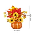 thumbnail image 3 of AYktou Halloween Pumpkin Decor, Fall Decorations for Home Simulation Pumpkin Tree Maple Leaves Flower Decor Thanksgiving Flower Ornaments for Office Table Centerpiece Living Room ( without Light ), 3 of 6