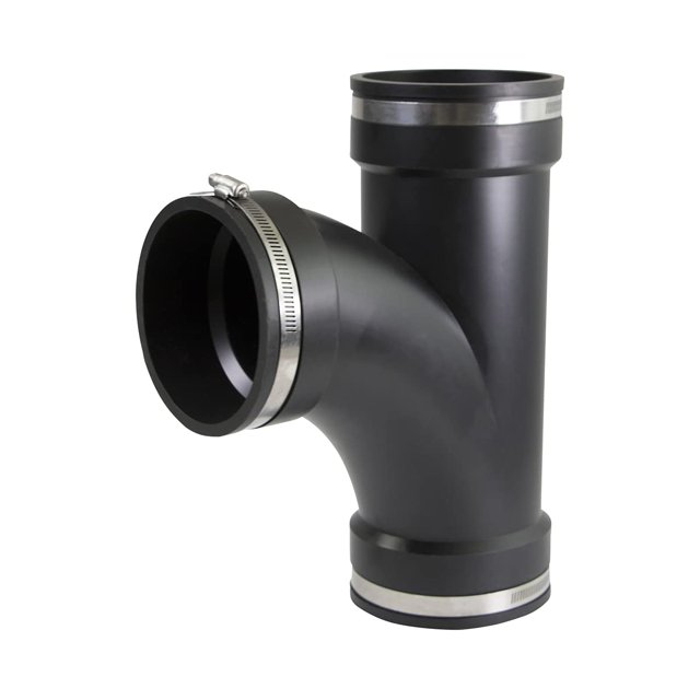 Supply Giant 6I7J Acoplamiento En T Flexible Con Abrazaderas De Acero Inoxidable 4"" Negro